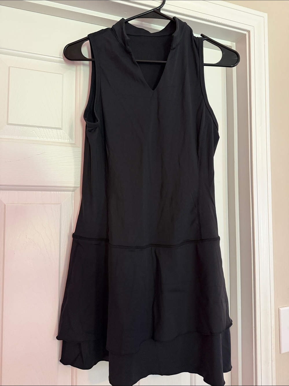 Halara Classic Black Sleeveless V-Neck Layered Dress